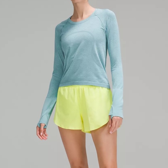 Lululemon Swiftly Tech LS race length Ripple Wave Tidal Teal/Blue Borealis 14 - Picture 3 of 7